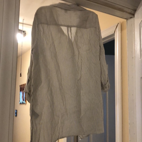 Oversized striped shirt/shirt dress size medium - Picture 2 of 3